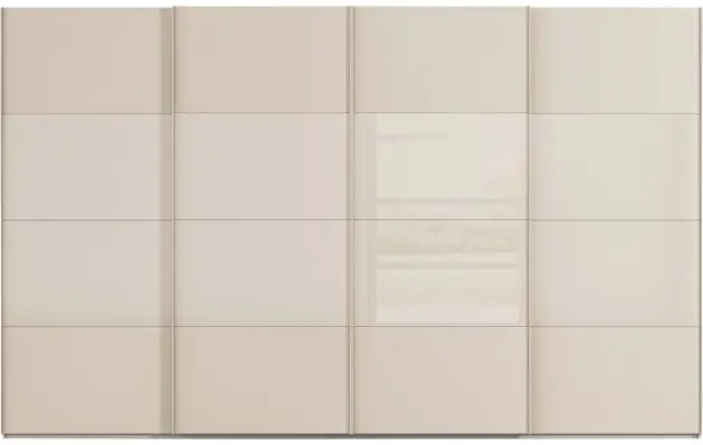 Goossens kledingkast finca combi glans mat glas bruin hoogwaardig meubelplaat - 8244452-{merk}-finca-combi-sts-bruin-schuifdeuren-01